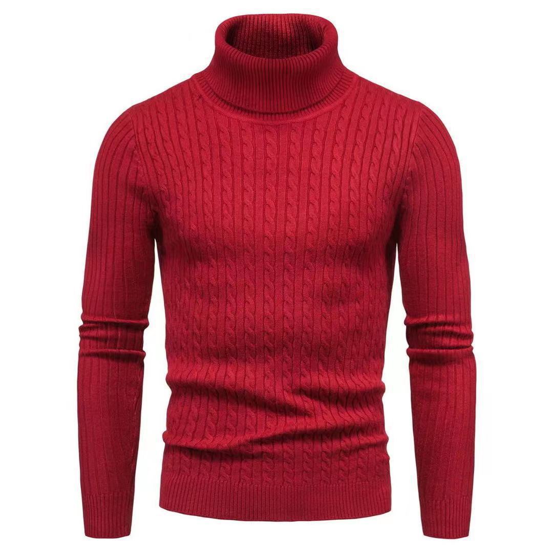 Herren Rollkragenpulli mit strukturiertem Zopfmuster Drune