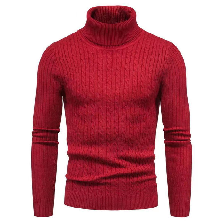 Herren Rollkragenpulli mit strukturiertem Zopfmuster Drune
