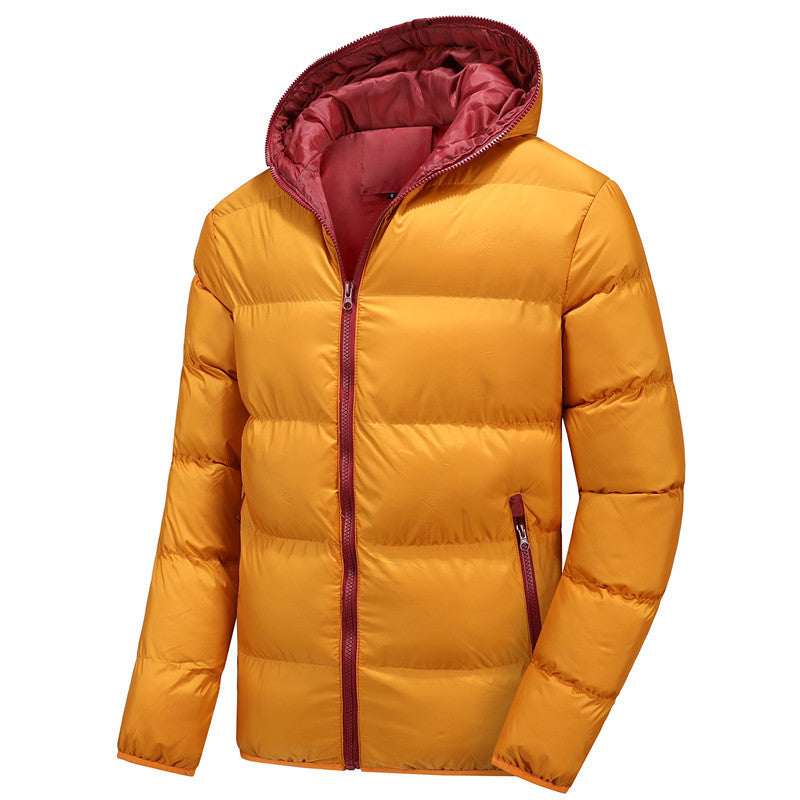 Herren isolierte Daunenjacke mit abnehmbarer Kapuze Drune
