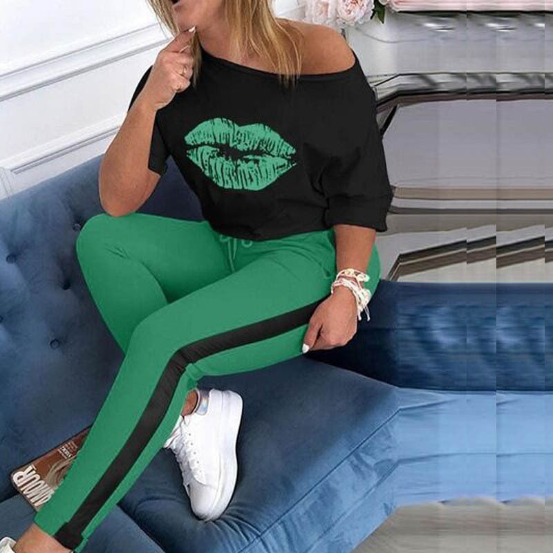 Damen Sportleggings im modernen Color-Block-Design mit elastischem Bund und hoher Taille Drune