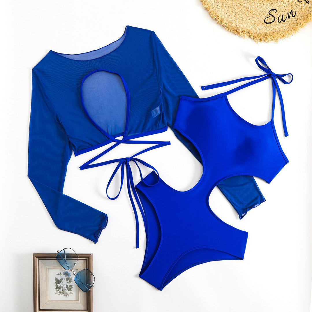 Damen Crop-Top Bikini-Set mit stilvollem Überwurf Drune