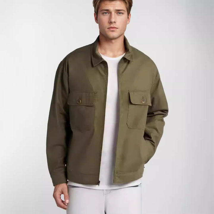 Herren lässige Freizeitjacke mit praktischen Pattentaschen Drune