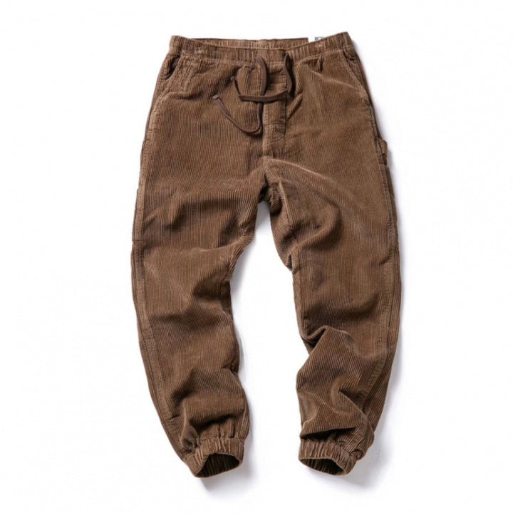 Herren lässige Cord-Hose mit verstellbarem Bund und praktischen Seitentaschen Drune