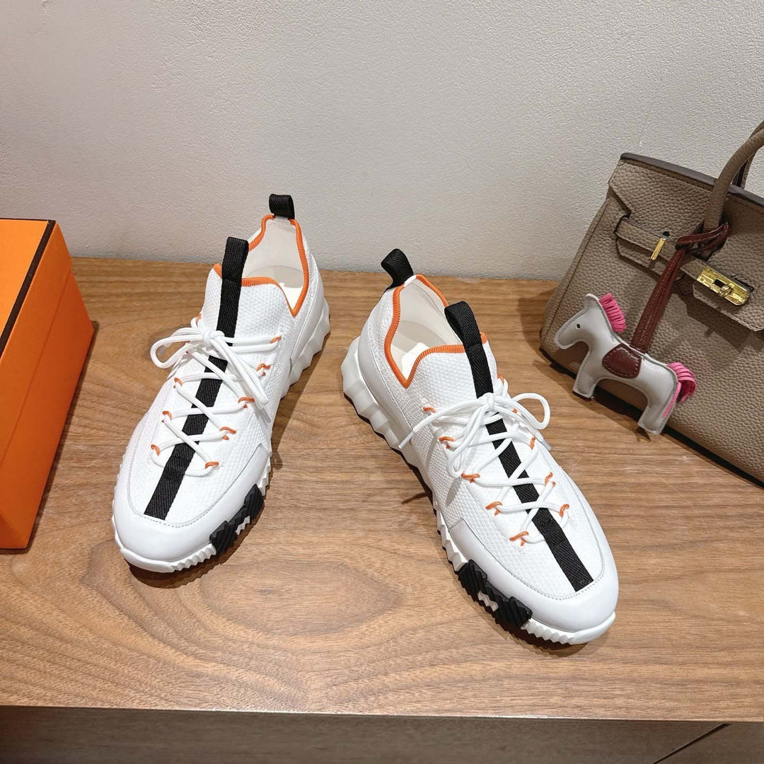Damen Sportliche Sneakers mit elastischer Strickoberfläche und rutschfester Sohle Drune