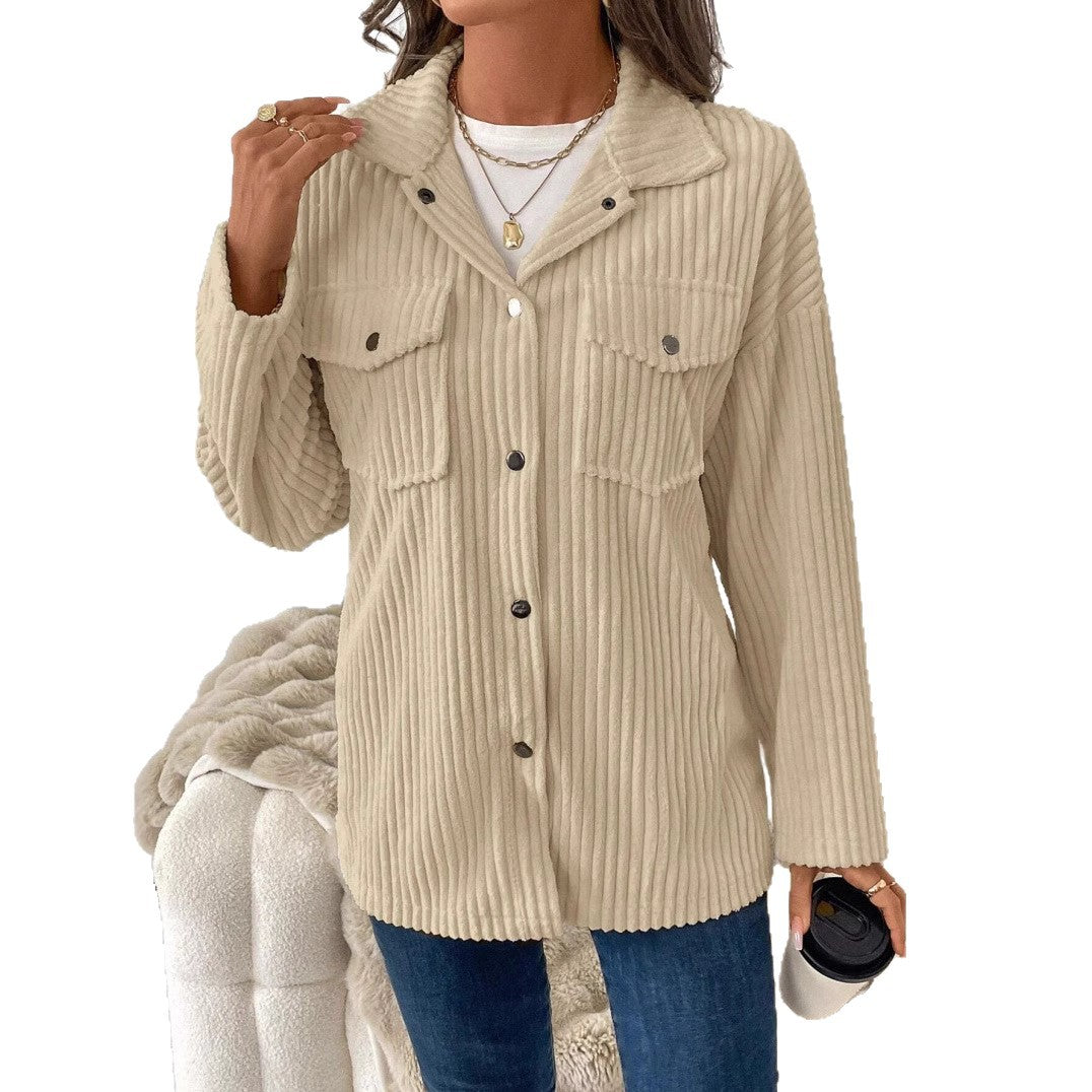 Damen Oversize Kordjacke Drune