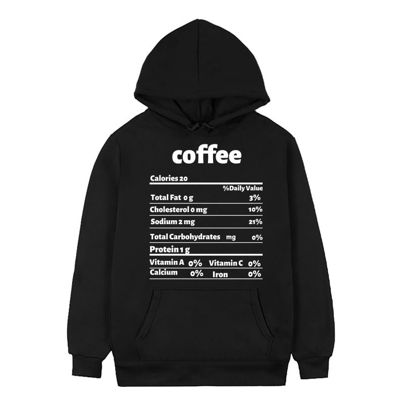 Damen Kapuzenpullover mit kreativem Nährwertdesign Drune