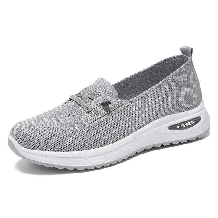 Damen nan gestrickter Slip-On-Loafer-Sneaker mit luftgepolsterter EVA-Zwischensohle und rutschfester Gummilaufsohle Drune