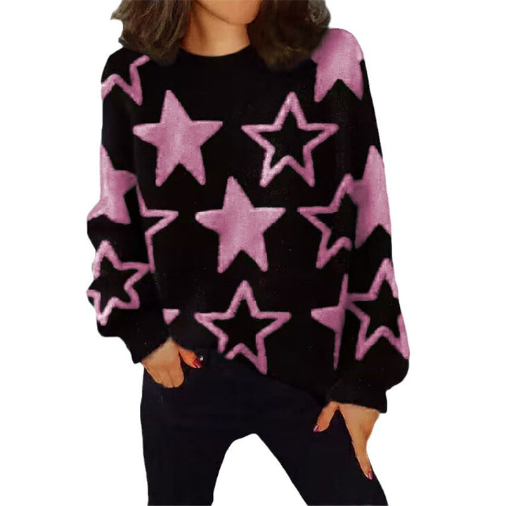 Damen Bequemer Strickpullover mit starigem Muster und lässigem Schnitt Drune