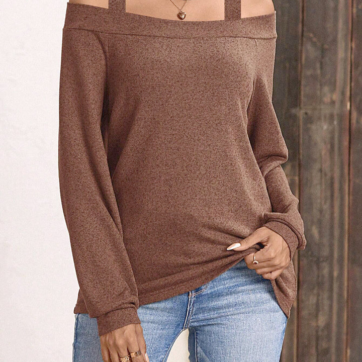 Damen Pulli mit Off-Shoulder-Ausschnitt und gemütlichem Schnitt Drune