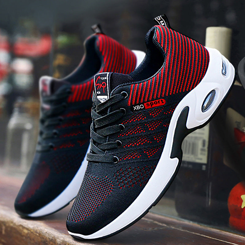 Herren nan atmungsaktive leichte Strick-Sneaker mit Luftkissen und rutschfester Laufsohle Drune