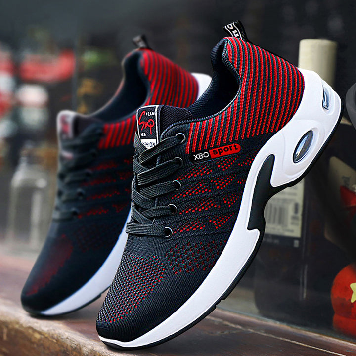Herren nan atmungsaktive leichte Strick-Sneaker mit Luftkissen und rutschfester Laufsohle Drune