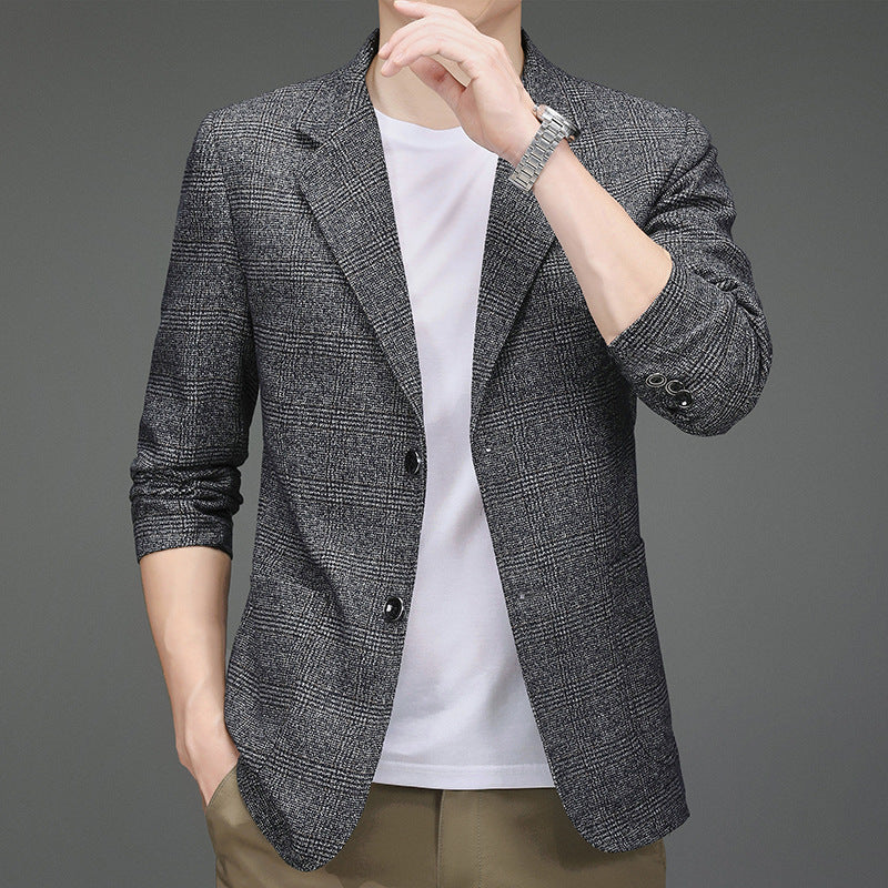 Herren moderne Blazerjacke mit strukturiertem Design Drune