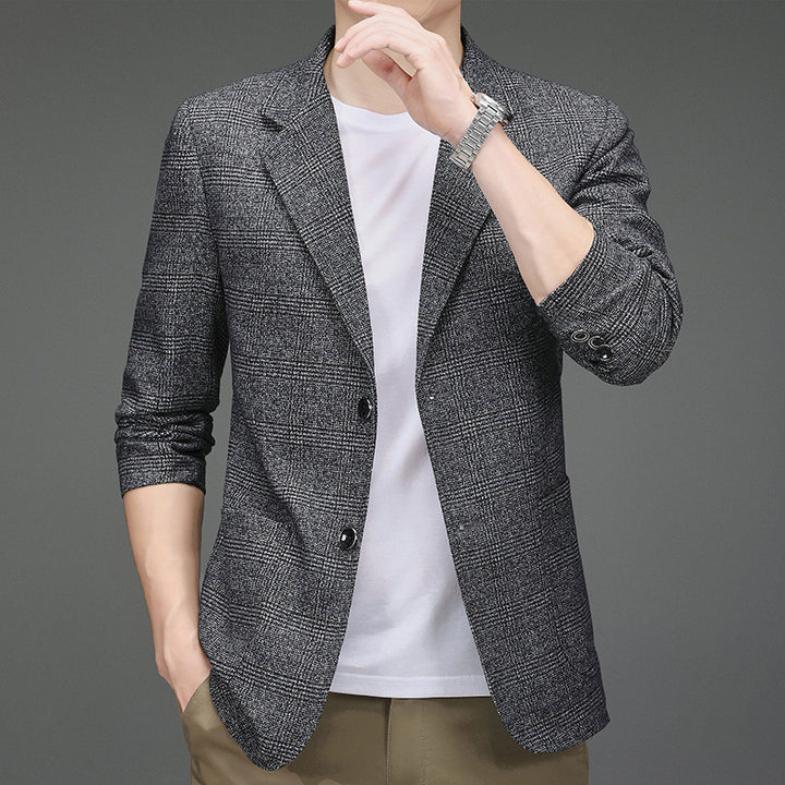 Herren moderne Blazerjacke mit strukturiertem Design Drune
