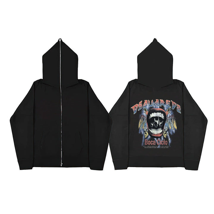 Damen Kapuzenjacke mit kreativem Grafikdesign Drune