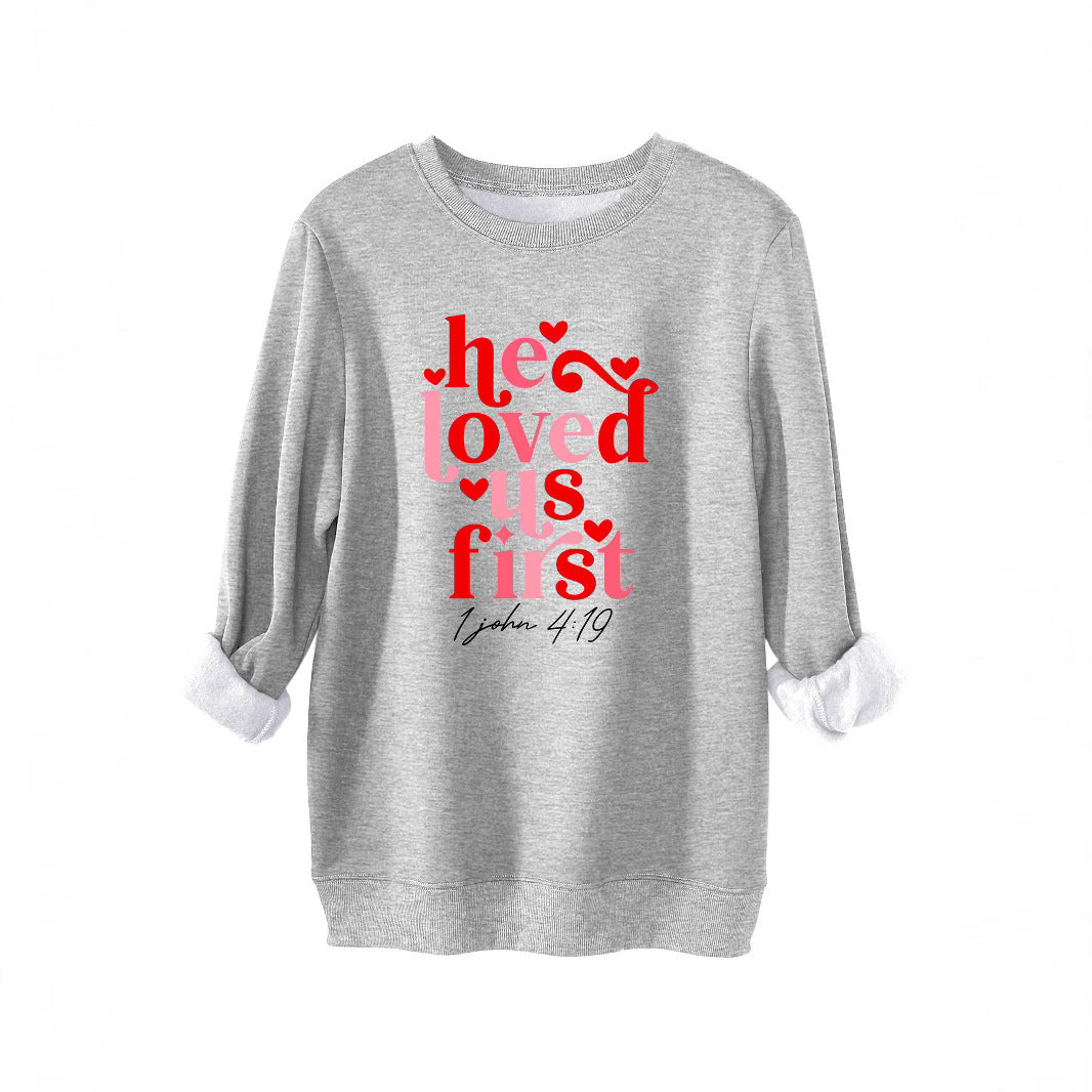 Damen Sweatshirt mit freundlichem Spruch und lässigem Schnitt Drune