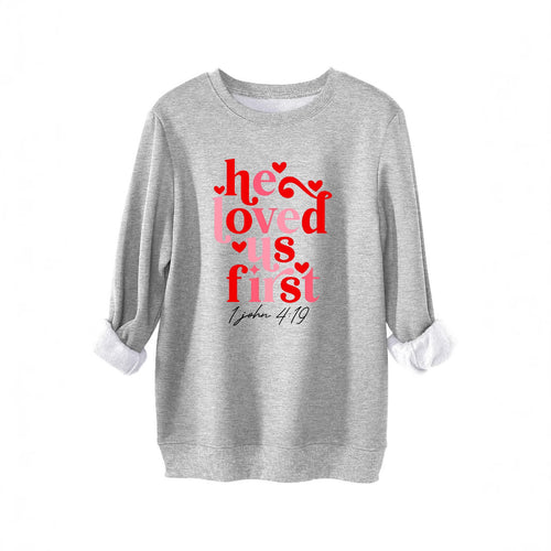 Damen Sweatshirt mit freundlichem Spruch und lässigem Schnitt Drune