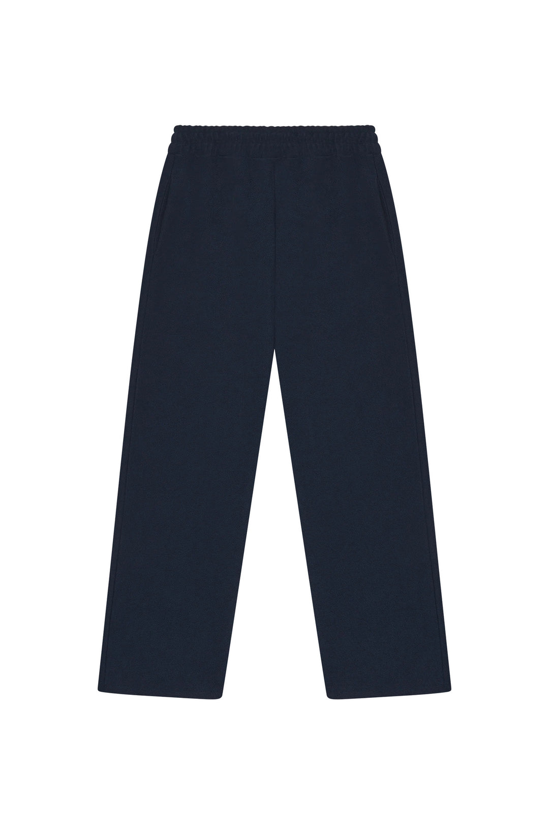 Damen nan weite High‑Waist Loungehose mit hohem Komfortbund, verdeckten Seitentaschen und geradem Bein Drune