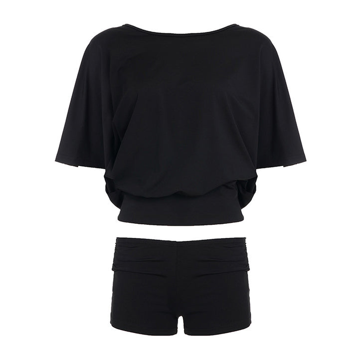 Damen Sportliches Bikini-Set mit lockerem Oberteil- und Short-Kombination Drune