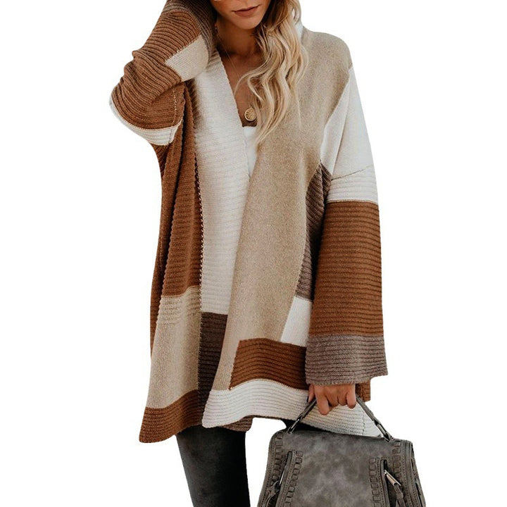Damen lässiger Strickmantel mit asymmetrischem Schnitt Drune