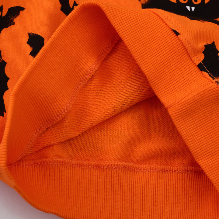Jungen Sweatshirt mit fröhlichem Fledermaus- und Halloween-Design Drune