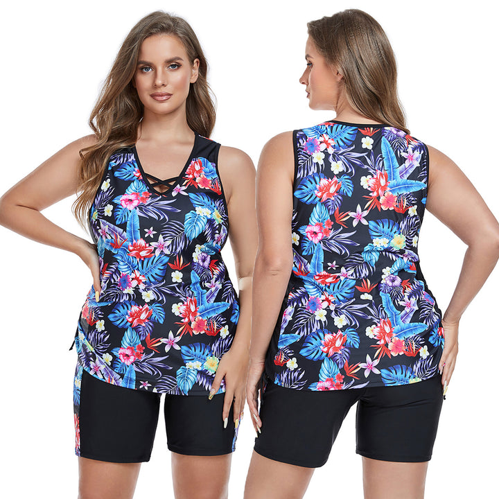 Damen Sportliches Badeoutfit mit floralem Design Drune