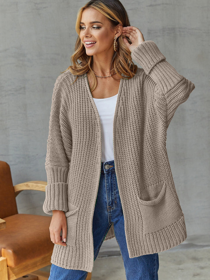 Damen Strickjacke mit strukturiertem Design und praktischen Taschen Drune