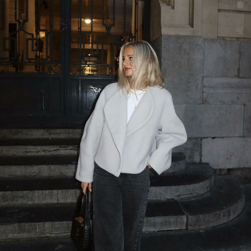 Damen eleganter Oversized-Blazer mit schickem Revers Drune