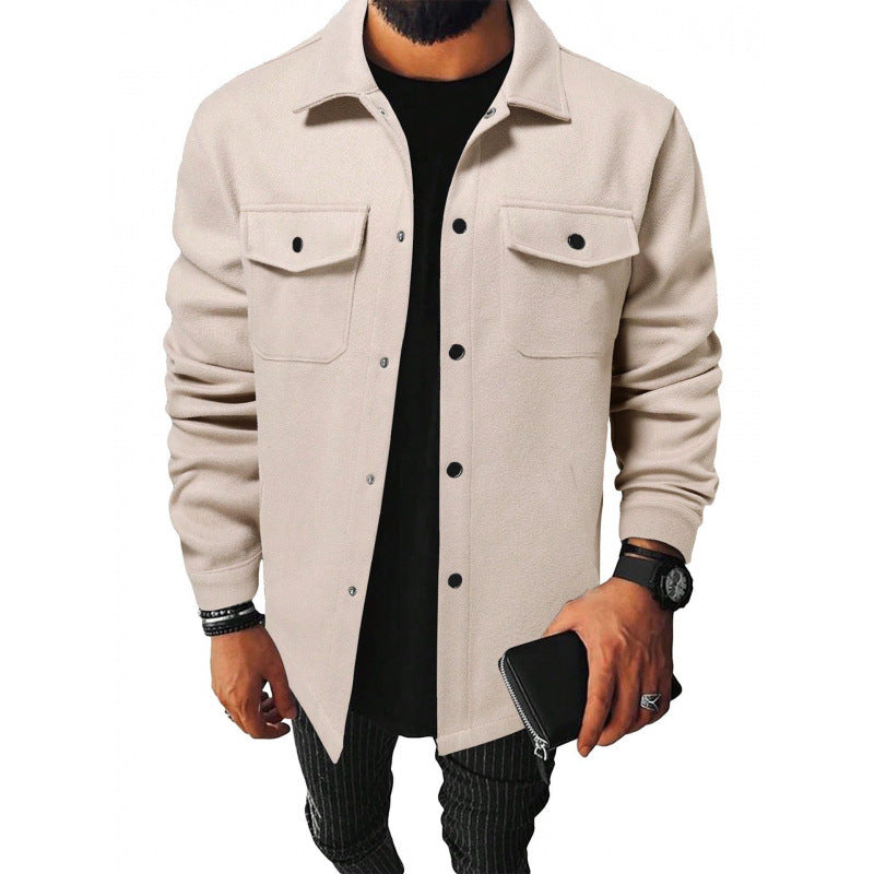 Herren stylische und warme Flanelljacke Drune