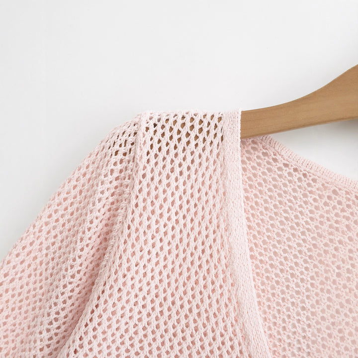 Damen Strickpullover mit V-Ausschnitt und Schnürung Drune