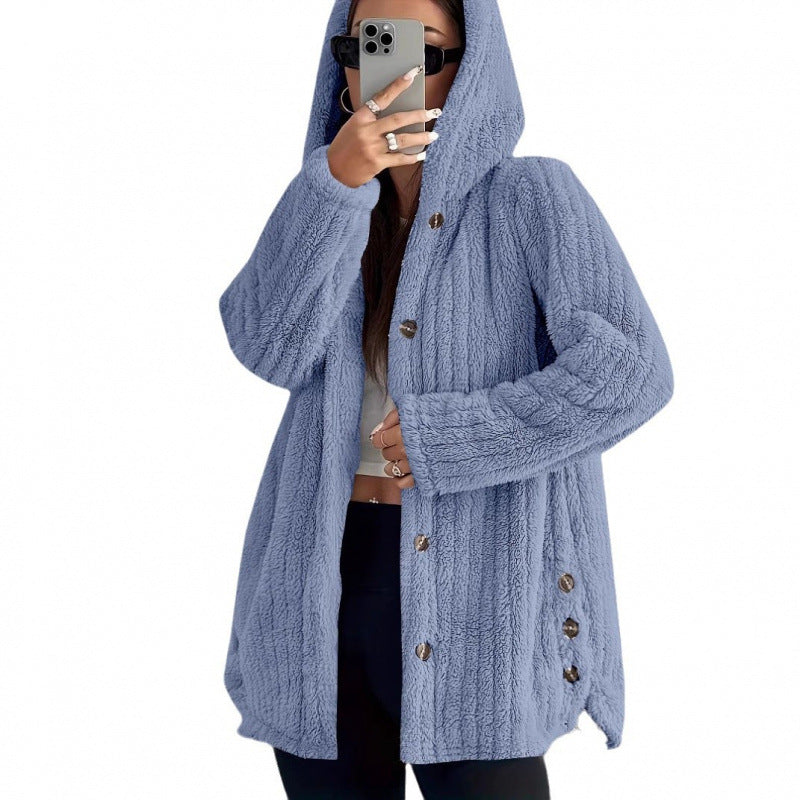 Damen kuschelige Fleecejacke Drune