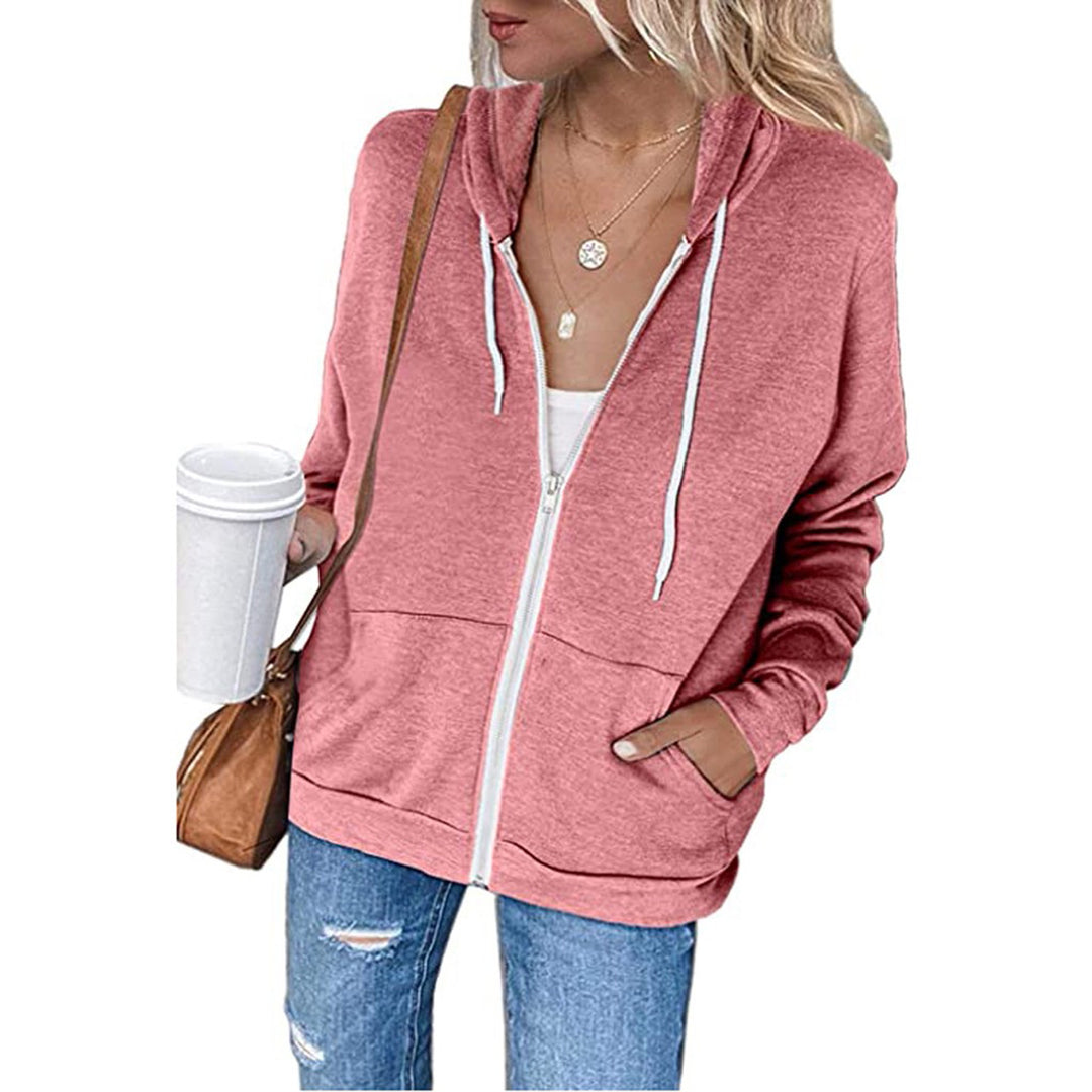 Damen Kapuzenjacke aus weichem Fleece mit praktischen Taschen Drune