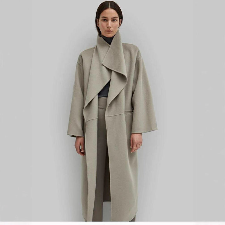 Damen Eleganter Oversize-Mantel mit offenem Vorderteil Drune