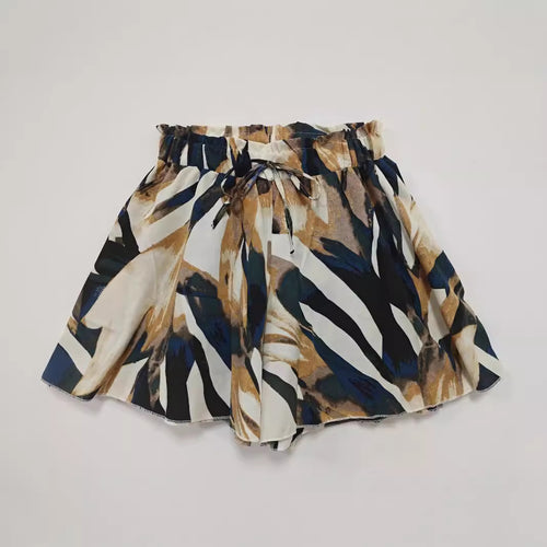 Damen Shorts mit floralem Muster und elastischem Bund Drune
