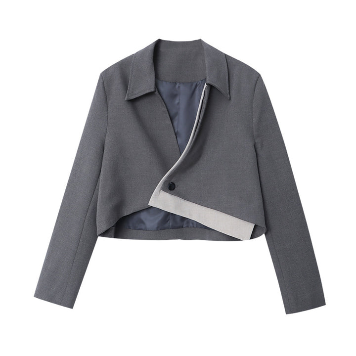 Damen stilvolle cropped Blazer Jacke Drune