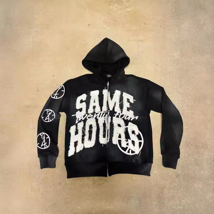 Damen Kapuzenpullover mit auffälligem Schriftzug und bequemem Schnitt Drune