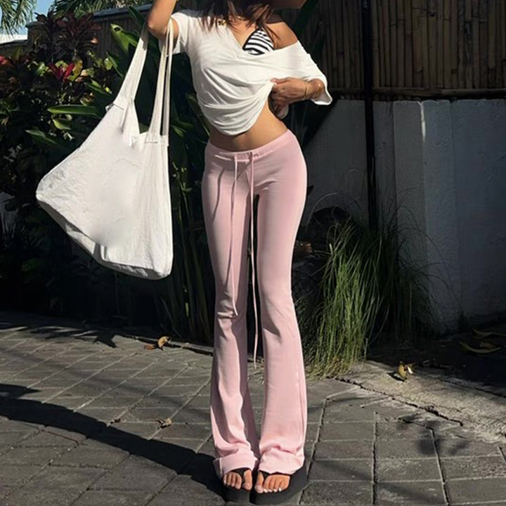 Damen weite Jersey-Hose mit verstellbarem Tunnelzug Drune