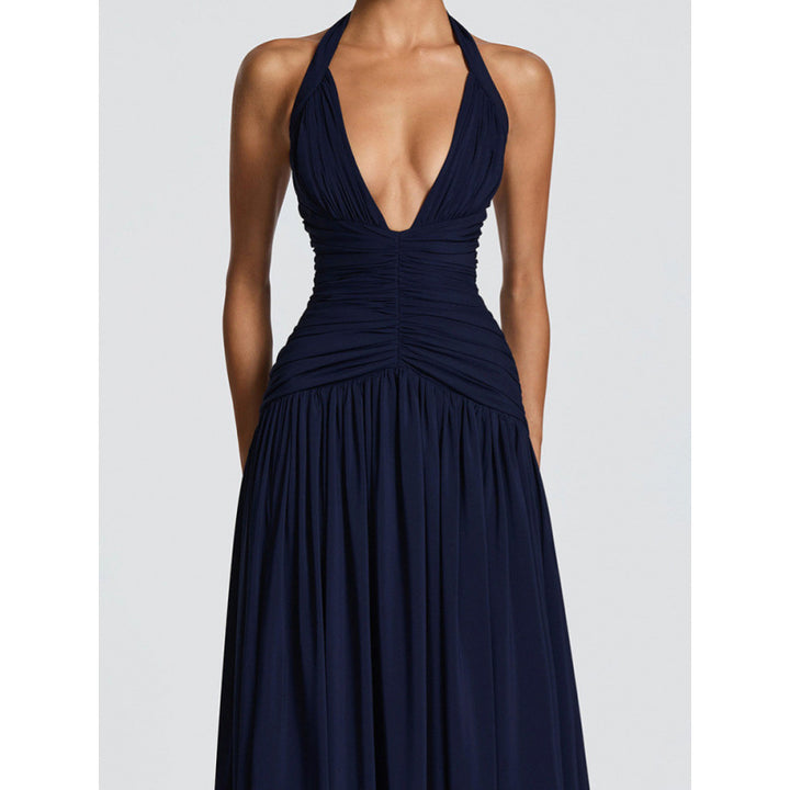Damen Maxikleid mit raffiniertem Wickeldesign und elegantem Taillenbund Drune