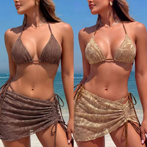 Damen Triangel-Bikini mit seitlichem Raff desig Drune