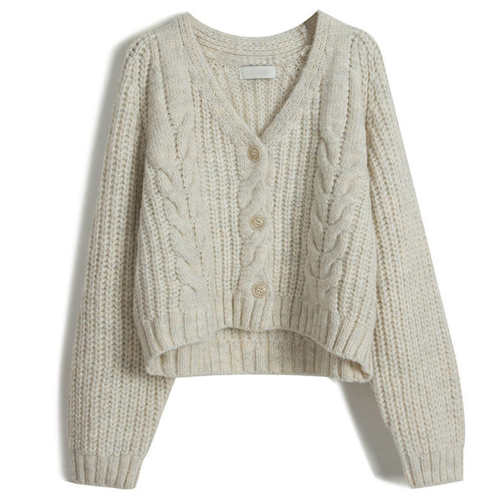 Damen Kuscheliger Strickcardigan mit dekorativem Zopfmuster Drune