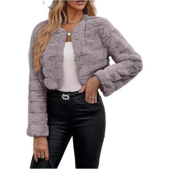 Damen modischer Leopardenplüschjacke Drune
