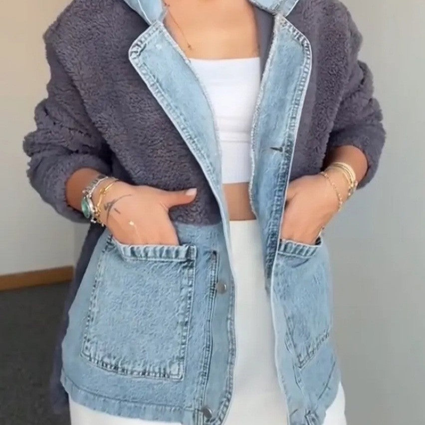 Damen Übergangsjacke mit kuscheligem Fleece-Obermaterial und praktischen Druckknöpfen Drune