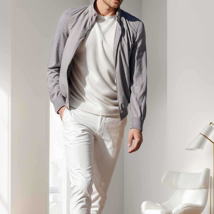 Herren sportliche Jacke mit hohem Kragen Drune