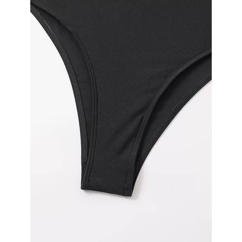 Damen Einteiler Badeanzug mit eleganten Überwurf-Details Drune