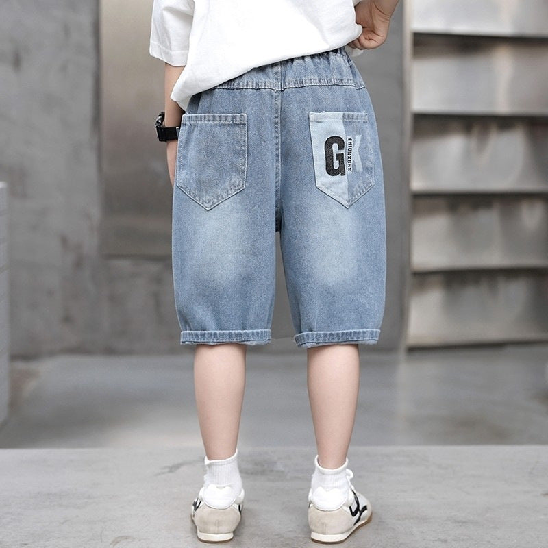 Jungen Denim-Cargo-Shorts mit einzigartigem Design Drune