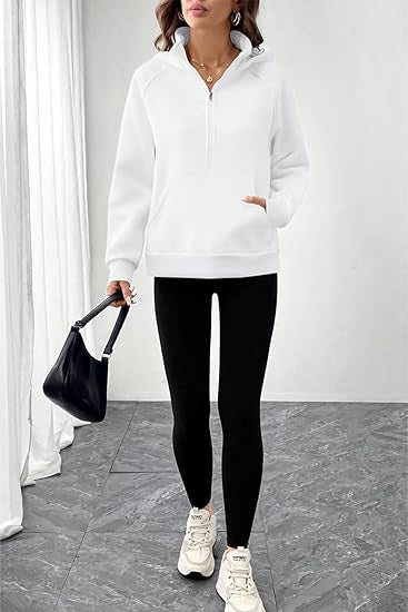 Damen Sportlicher Kordelzug-Hoodie Drune