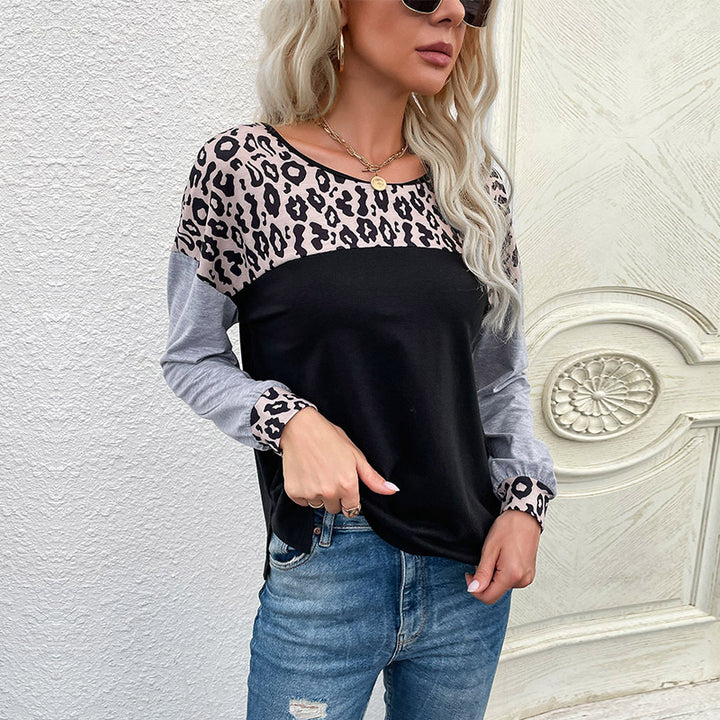 Damen Trendiges Oberteil mit animalischem Design und modernen Akzenten Drune