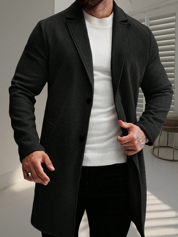 Herren eleganter Wollmantel Drune