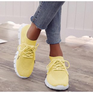 Damen atmungsaktiver Strick-Sneaker mit flexibler Segmentsohle und Komfortfußbett Drune
