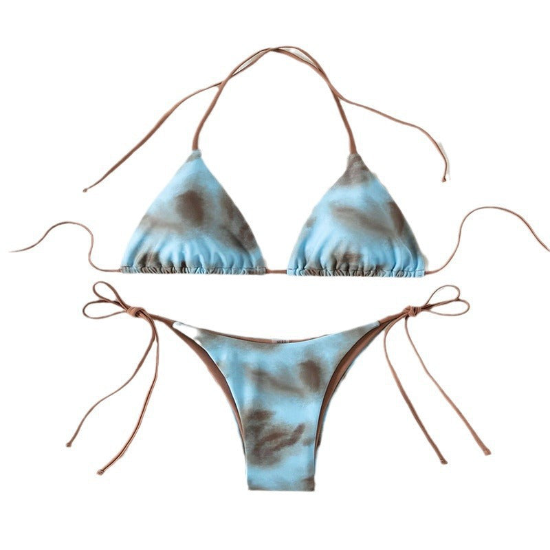 Damen Triangel-Bikini-Set mit elegantem Schnürdetail Drune