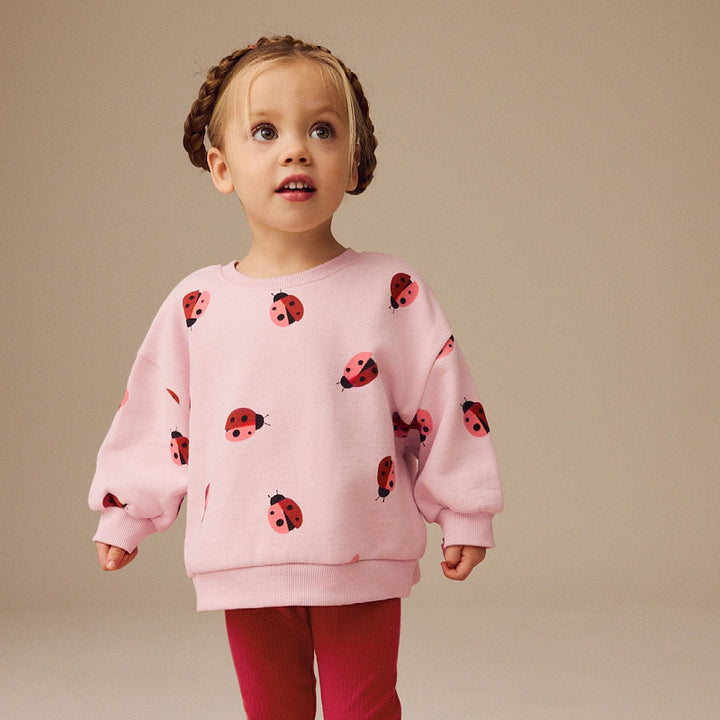 Mädchen Sweatshirt mit fröhlichem Marienkäfer-Motiv Drune